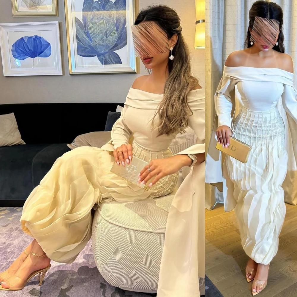 

Customized Jersey Pleat Party Column Boat Neck Bespoke Occasion Gown Midi Dresses