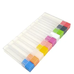 Nail Art Broca Display Stand, 9 Cores Caixa De Armazenamento, Broca Fresadora Acessórios, Unhas Ferramentas, Unhas Acessórios, 10Pcs