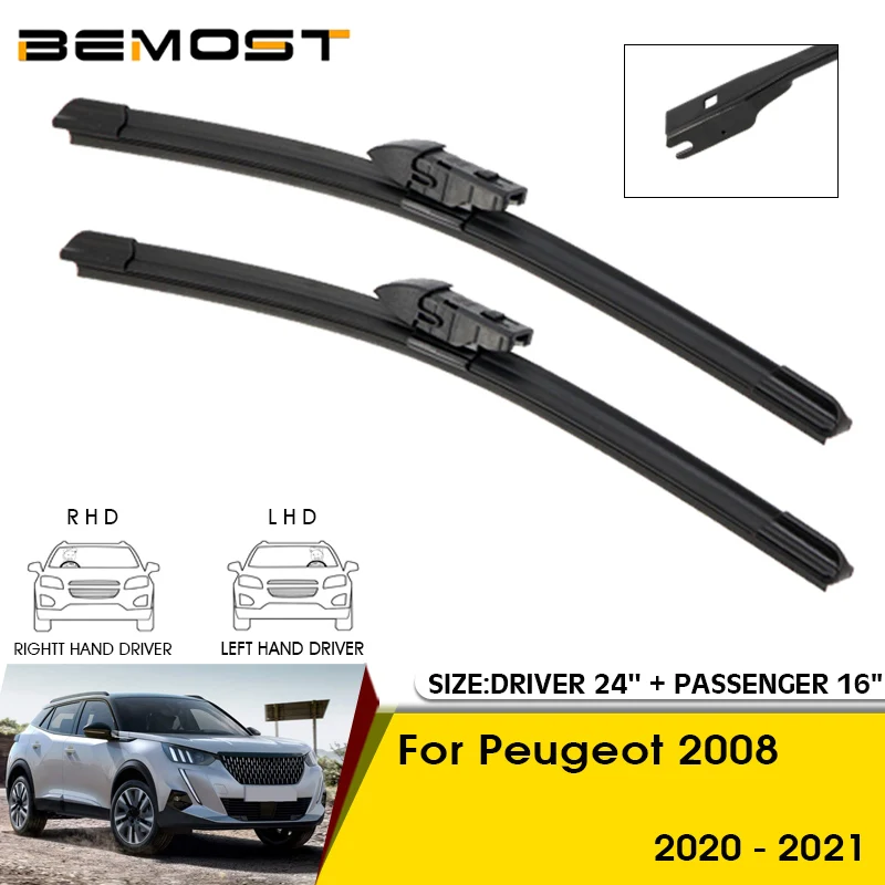 Car Wiper Blades For Peugeot 2008 2020-2021 Windshield Windscreen Front Window Blades 24