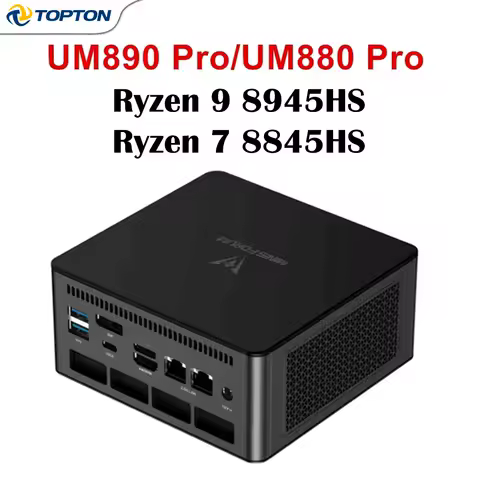MINISFORUM UM890 UM880 Pro AMD Ryzen 9 8945HS R7 8845HS Mini PC Gaming 2*USB4.0 2*DDR5 2*PCIE4.0 Window11 Desktop Computer WiFi6