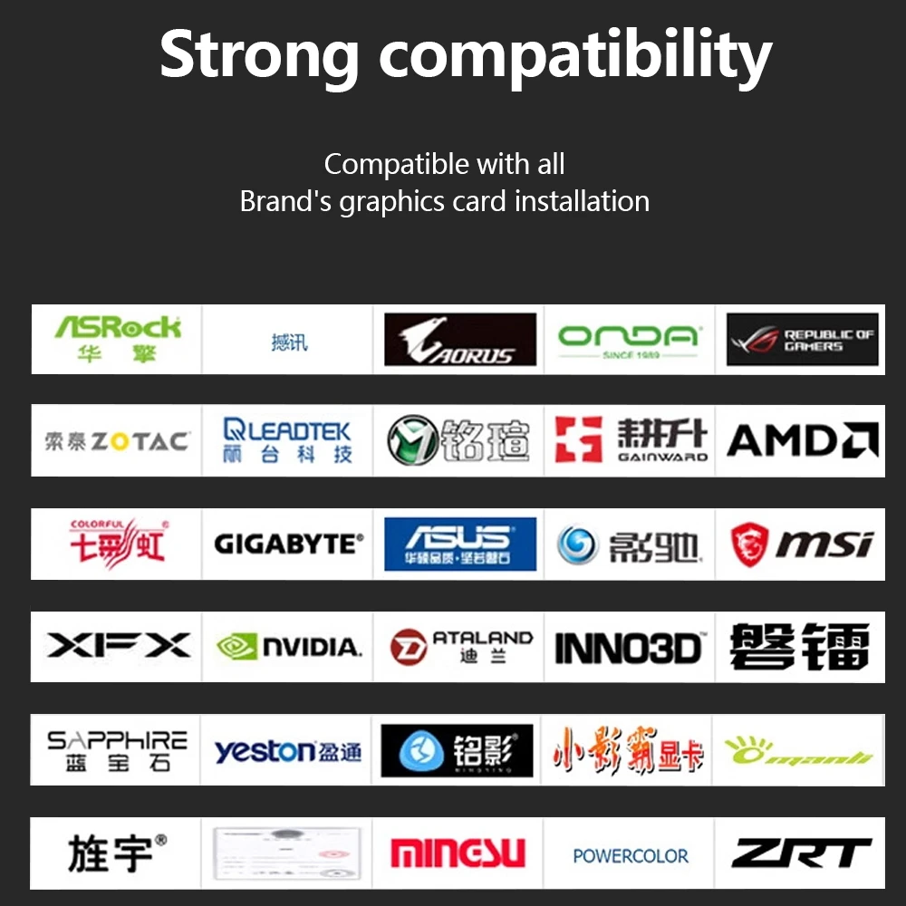 PCIE 3.0/4.0 X16 كابل تمديد كابل بطاقة الرسومات مع كابل تمديد GPU محمي مع حامل أسود/أبيض صناعي