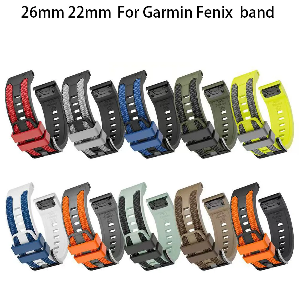 22MM 26MM Silikon-Uhrenarmband für Garmin Fenix 8 51mm 47mm 7X 7 6 6X Armband für Enduro3/Fenix E Band QuickFit Armband