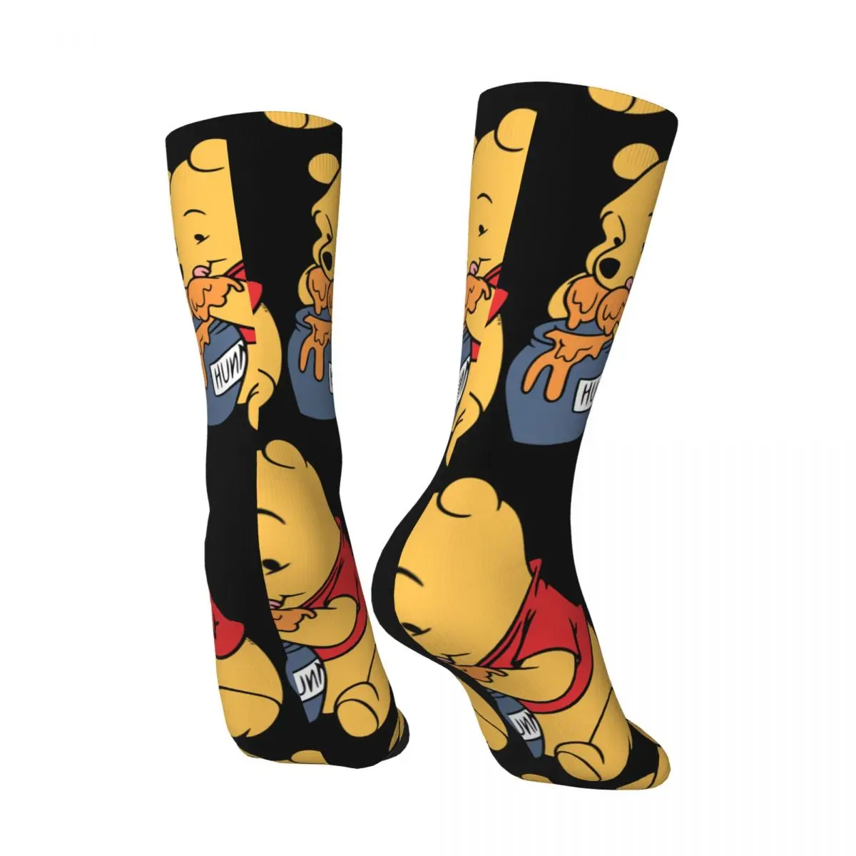 Hip Hop Retro Famous Disney Animation Crazy Men\'s compression Socks Unisex Winnie the Pooh Harajuku Seamless Printed Funny