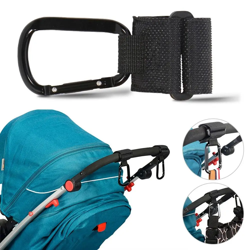 

2Pcs Universal Multi-purpose Storage Bag Hooks Stroller Hook Metal Pram Pushchair Hanger Hanging Stroller Climbing Buckle Hook