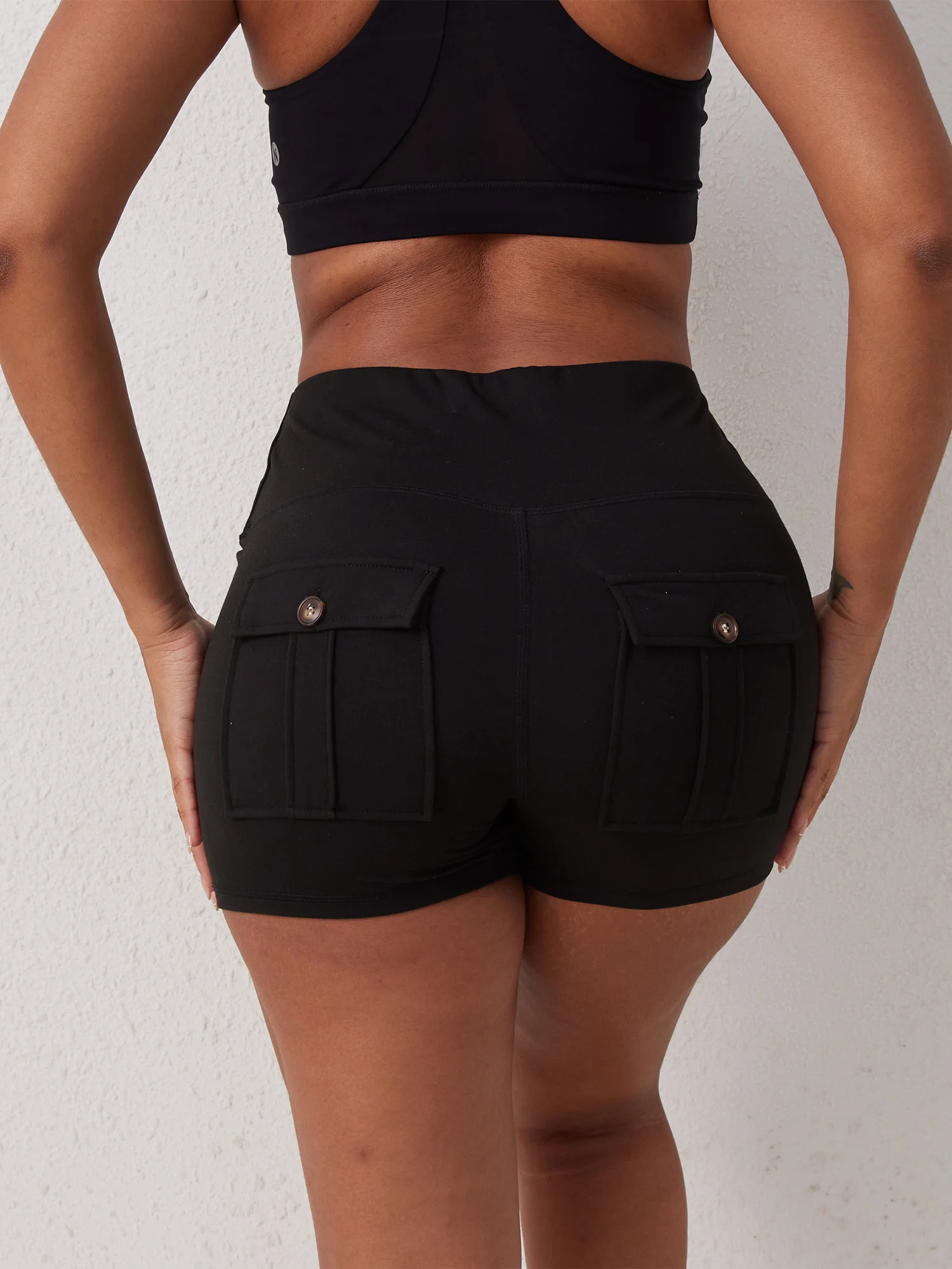 Verão roupas esportivas mulher yoga shorts com bolsos fitness correndo agachamentos pilates ginásio roupas para mulheres cintura alta controle de barriga