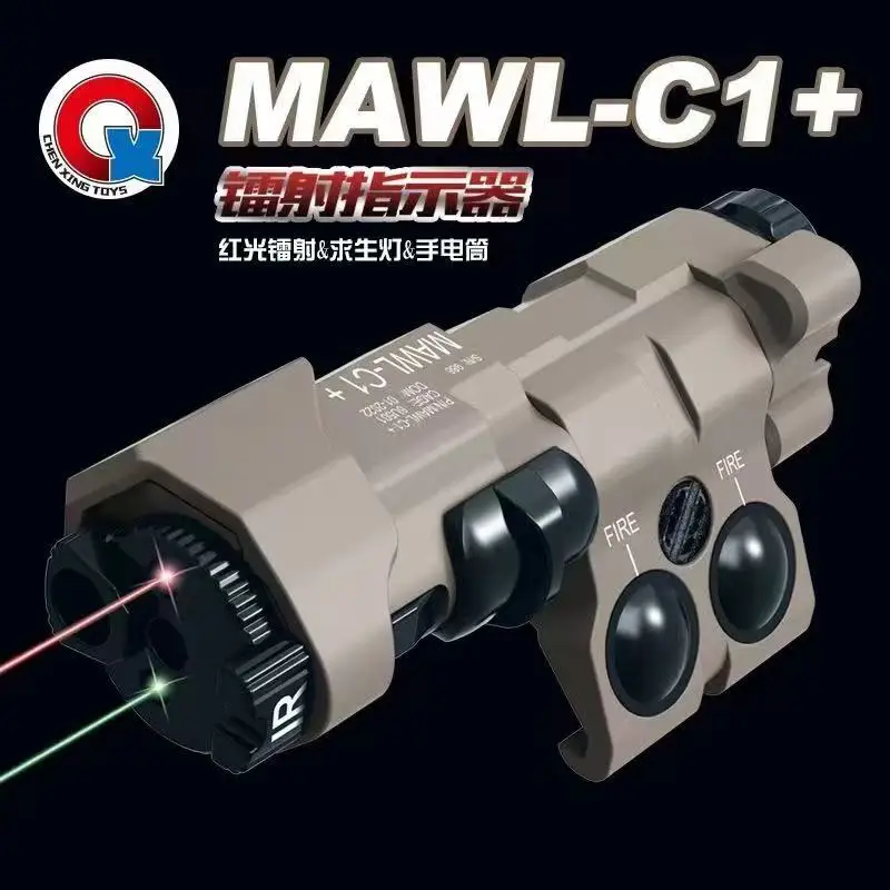 

Tactical MAWLC1 Laser Indicator Red/Blue Beam Nylon Metal Body 20mm Rail Mount Battery Box for Airsoft Shooting Hunting Gear