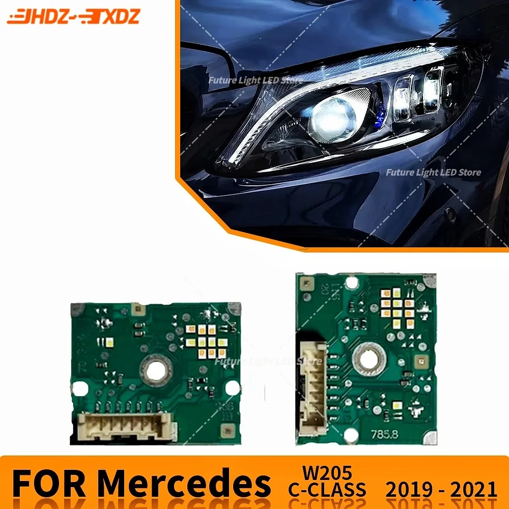 

White DRL Circuit Boards For Mercedes Benz C CLASS W205 C200 C180 C300 C63 19-21 AMG LED Headlight Daytime Running Light Module