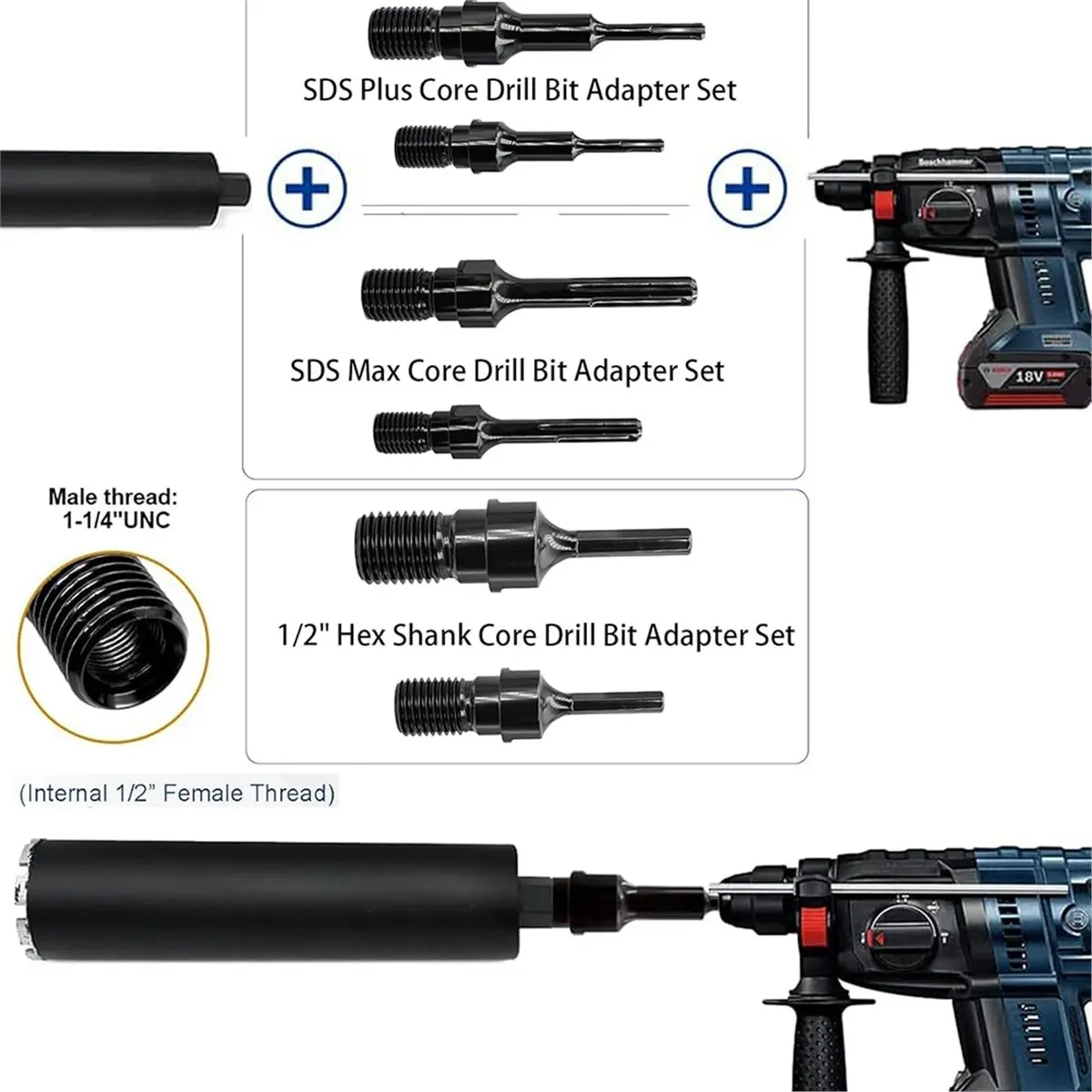 Converter for Concrete Core Bit, 1-1/4