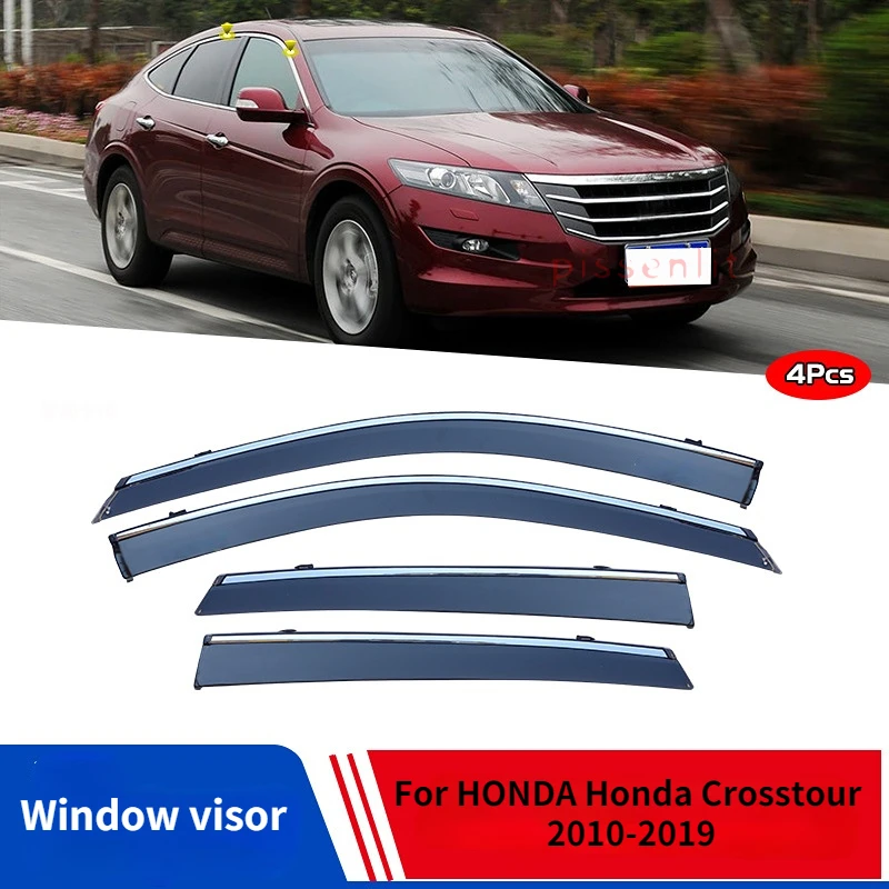 

Window Visor for HONDA Honda Crosstour 2010-2019 Accessories Car Windows Sunvisor Cover Rain Sun Visor Shield Cover Chrome Trim