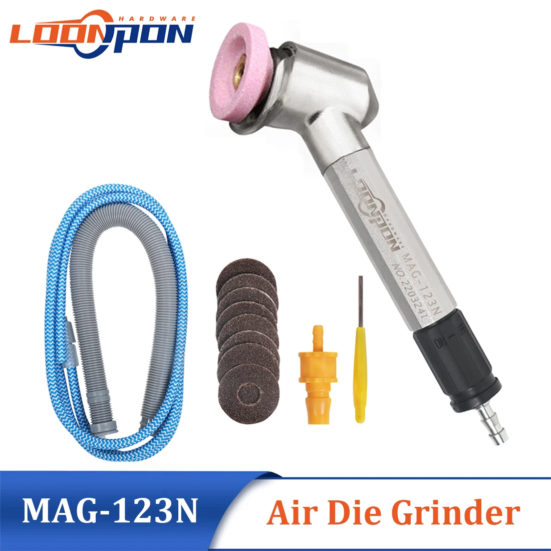 Loonpon MAG-123N Air Die Grinder Pneumatic Die Grinder Grinding Polishing Machine Mill Engraving Tool for Pneumatic Tools