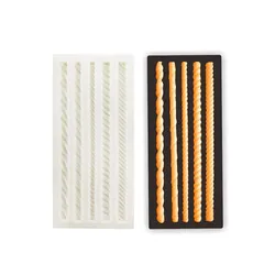 Aouke Braided Rope Silicone Mold Kitchen DIY Dessert Chocolate Mold Fondant Long Strip Lace Decoration Mold