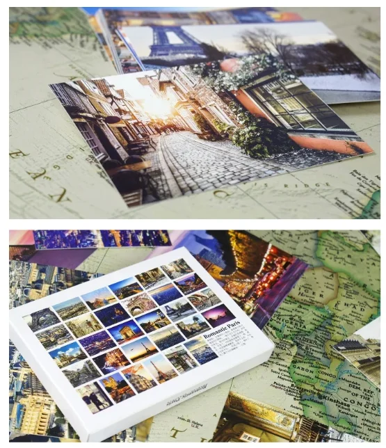 30 Sheets/Box Romantic Paris Postcards Greeting Card Wall Stickers Decorative Painting Postal Card That Can Be Mailed Gift Card