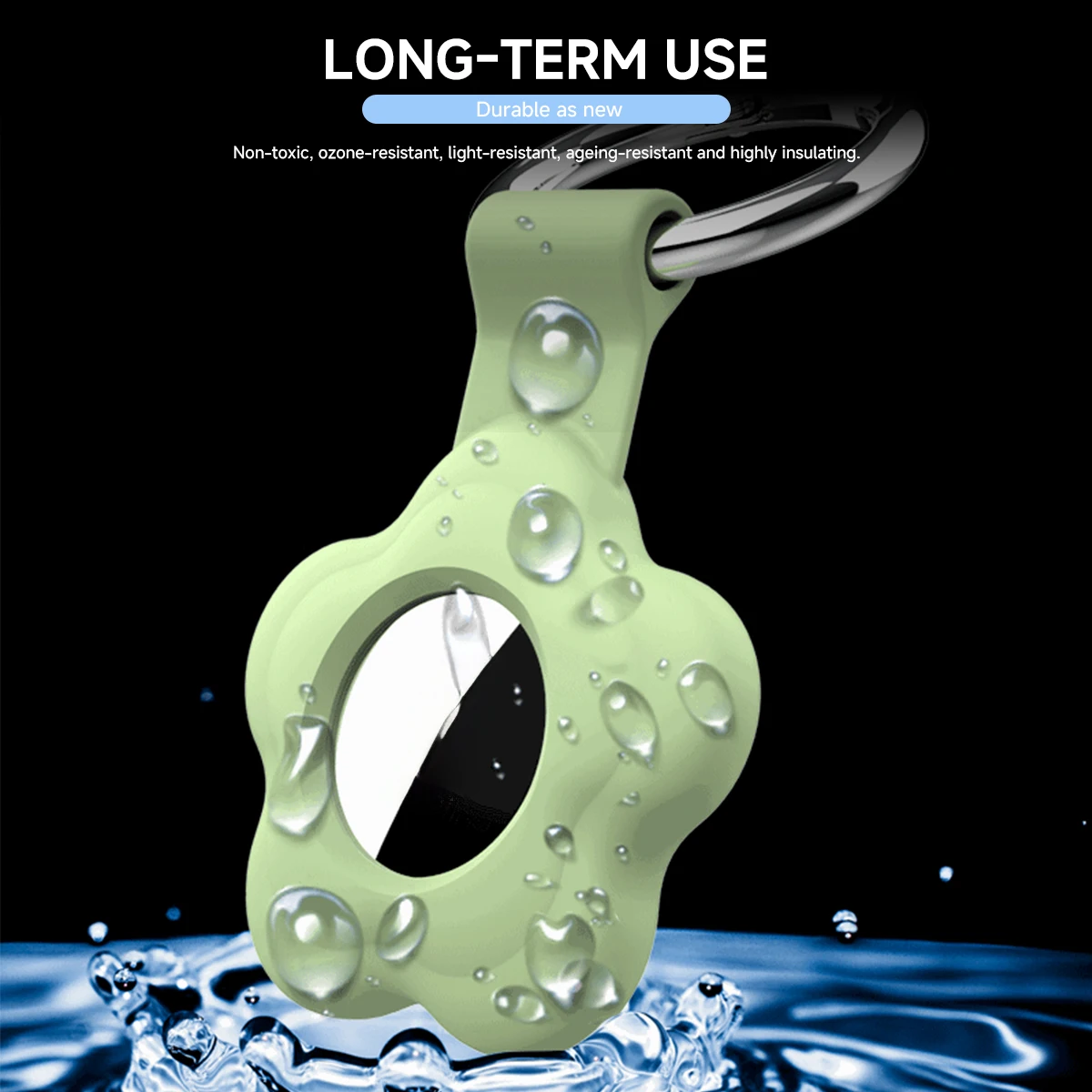 

New Silicone AirTag Case with Keychain,Airtag Holder for AirTags Tracker, AirTag Cover Anti-Loss Tracker Accessories