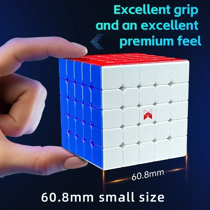 QiYi-Cube magique magnétique XMD Hong Core, cube de compétition de vitesse de puzzle, dos professionnel, 5x5x5