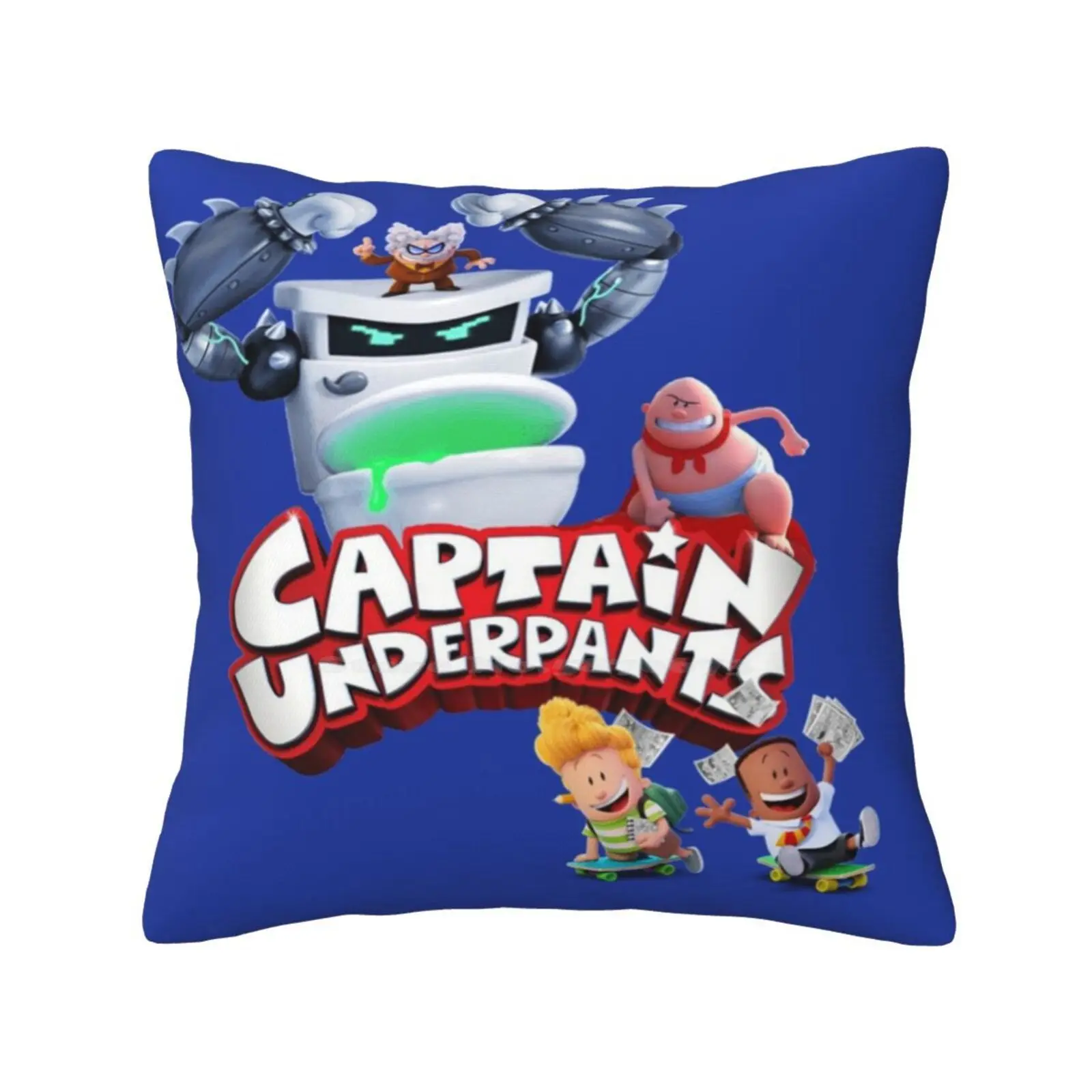 Captain Underpants Boss Fight Pillow Cover Hug Pillowcase Captain Underpants Movie Animated Children Kids Boys Girls Neat