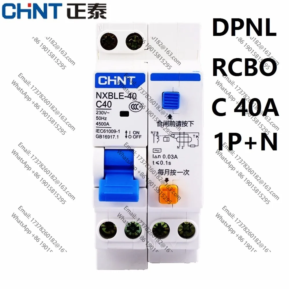 

CHINT-Disyuntor защиdater 1+N, DPNL, RCBO, 6A, 10A, 16A, 20A, 25A, 32A, 40A, 230V, DZ267LE Цена 5 шт.