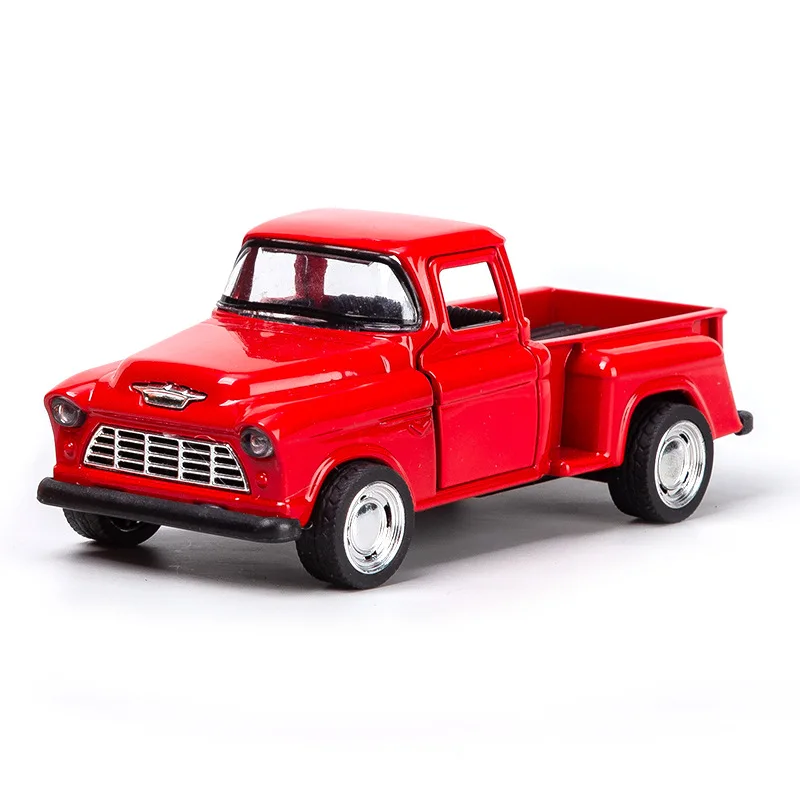 Alloy Pickup Truck Car Model 1/32 Retro Classic Simulation Car Toy Pull Back Diecast Toys Vehicle Collection Decor For Boys Gift