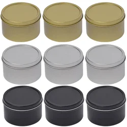 12Pcs 4oz Candle Jars Round Tinplate Storage Tins For Coffee Beans Candy Gift DIY Aromatherapy Candle Making Container With Lids