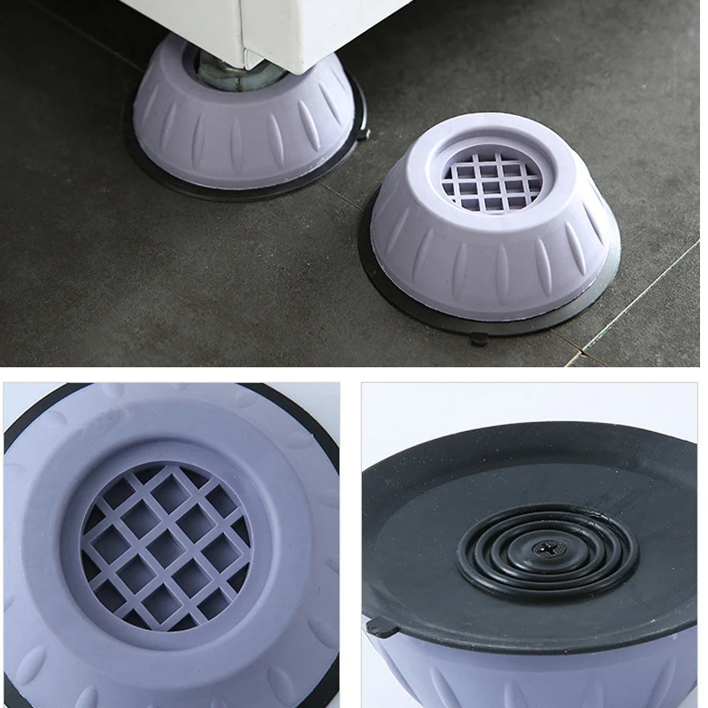 4 قطعة غسالة مكافحة الاهتزاز منصات قواعد مطاطية الساقين حصيرة الصامت غسالة مجفف الأثاث دعم المخمدات الأثاث وسادة للقدم #5