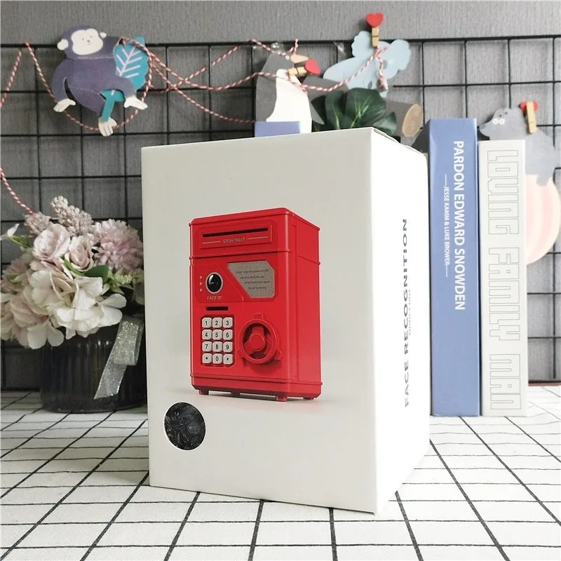 Children's Piggy Bank Automatic Sensing Roll Money ATM Saving Safe, Intelligent Electric Finger Password Piggy Bank Money Box - view 5