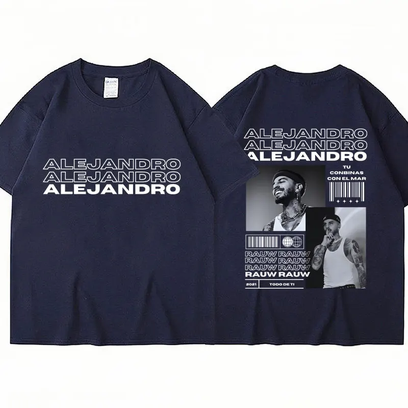 Camiseta De algodón De gran tamaño para hombre, prenda De vestir, Estilo Vintage, Gótico, a la moda, Rauw del cantante, Alexander, Álbum De Música, Todo De Ti, De los 90