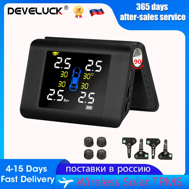 TPMS Auto Wireless Car Tire Intelligent Solar Power Sensor pressure accessories programming tool android headrest monitor gages