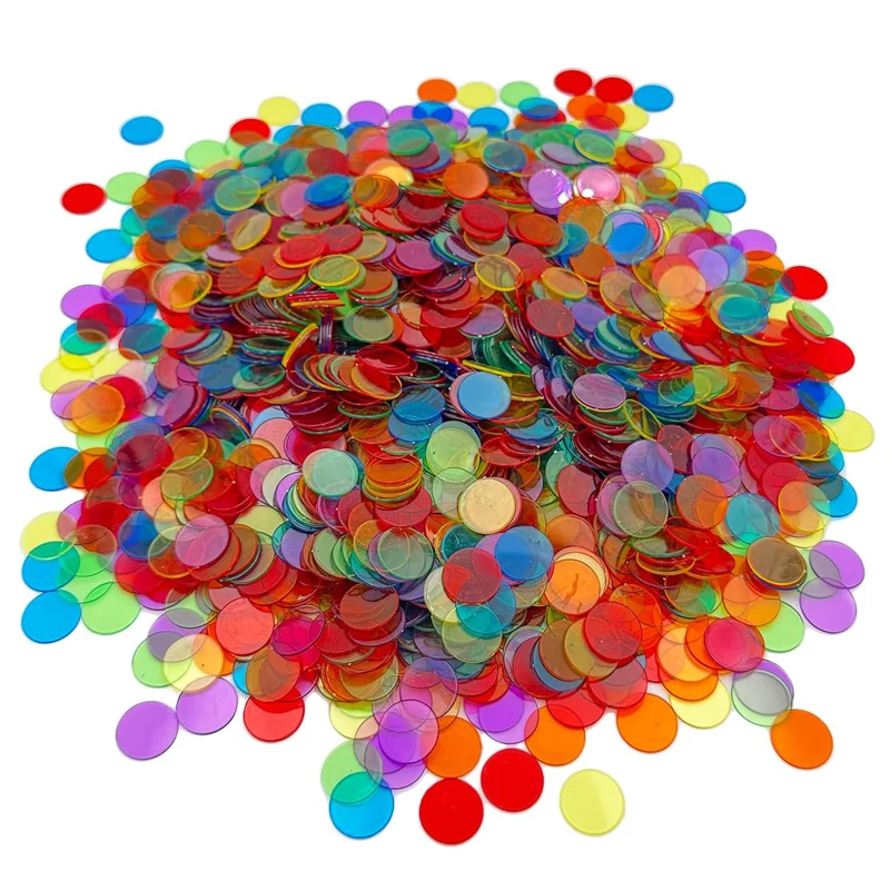 Puces de Comptage de Bingo Transparent de 19mm pour Enfant, 600/300 Pièces, Fournitures de Jeux de Maths, Fuchsia pour Salle d'Irritation