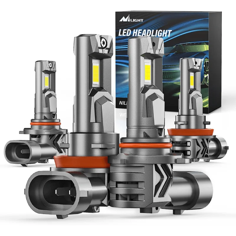 

9005/HB3 | Светодиодные лампы для фар H11/H9/H8 серии E4S, 200 Вт, 40000 лм, 6500K, IP67 | 4 лампочки