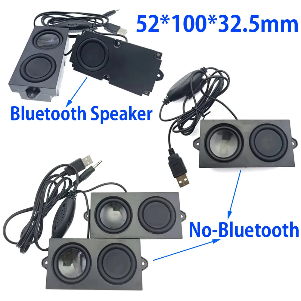 Speaker Stereo Woofer Portable Wired Speakers 52*100*32.5mm MP4 MP3 Computer PlayersUSB Mini Speakers