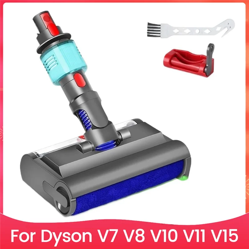 

AT59 Vacuum Cleaner Washing Brush Head For Dyson V7 V8 V10 V11 V15 Green Light Cleans And Dries Hard Floors