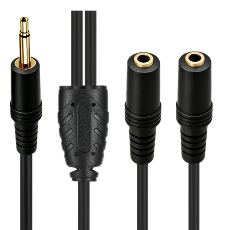  3.5mm Single End Insert To Two Single End Port Sound Cord Metal Layer Resist Noise