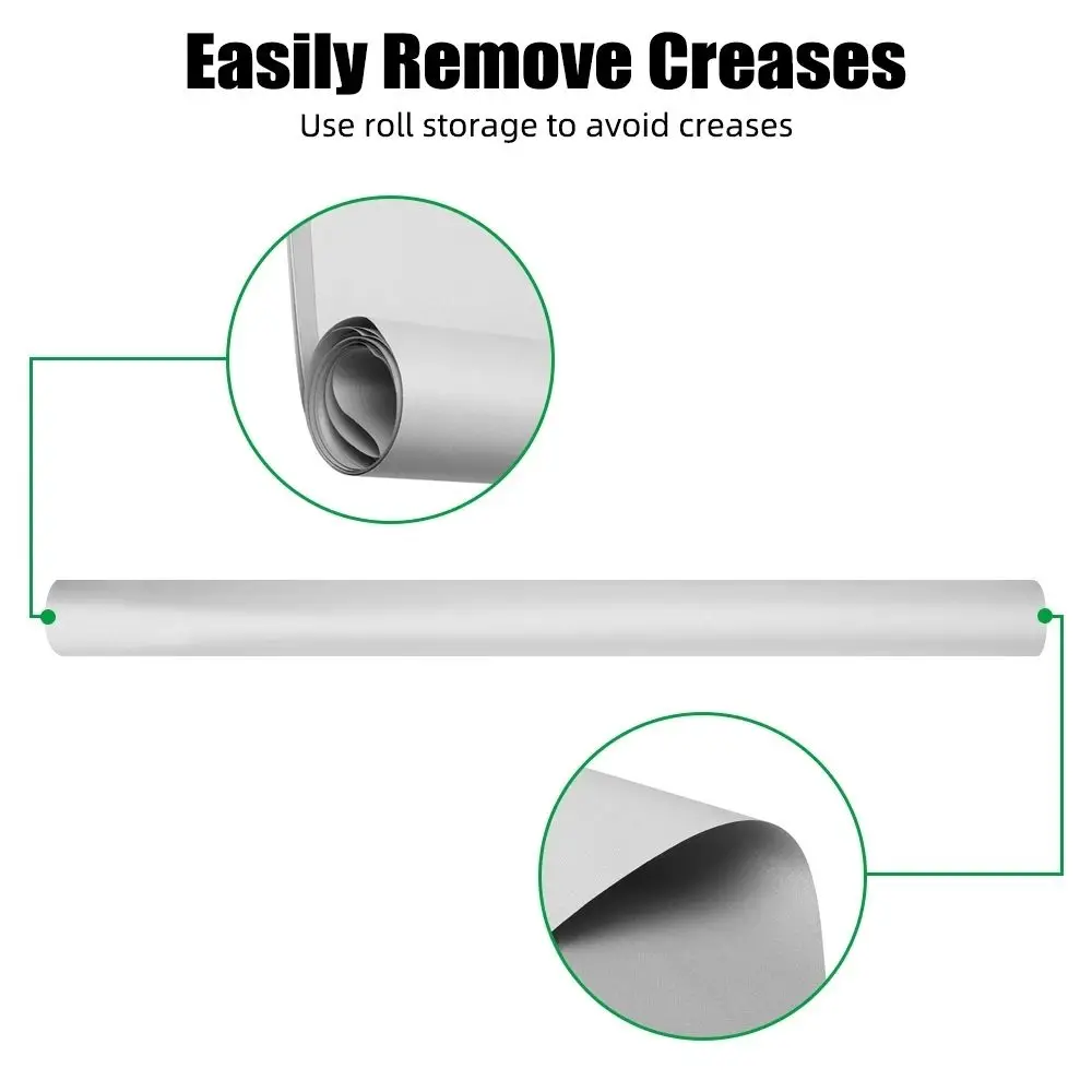 شاشة عرض بوليستر 16:9 HD فيديو شاشة عرض قابلة للطي معدات فيديو عاكسة قابلة للطي شاشة ناعمة للمنزل