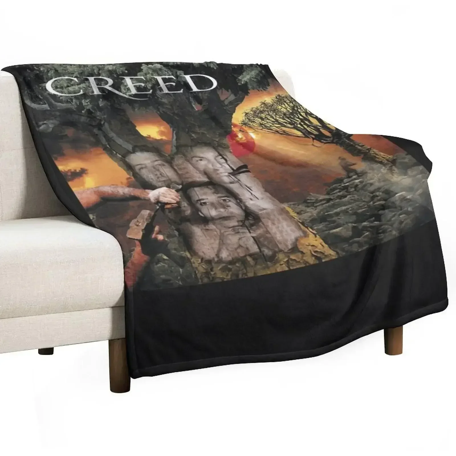 

Creed weathered Throw Blanket Custom Flannel Hairys manga Blankets