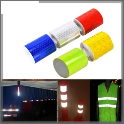 5cm x 3m Safety Mark Reflective Tape Adesivos para bicicletas Quadros Motocicleta Auto-adesiva Fita de advertência Filme reflexivo