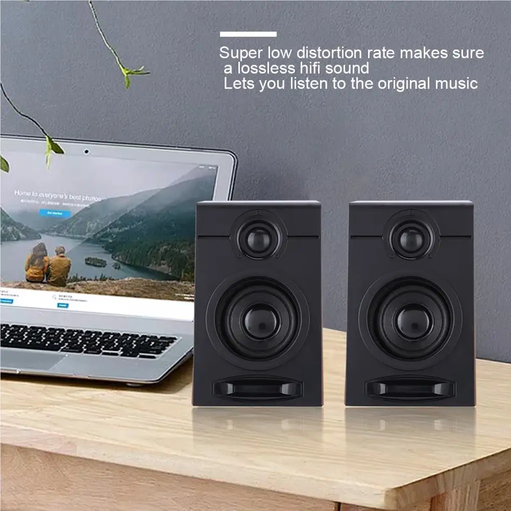 Heavy Bass Computer Speaker Sound Subwoofer Wood Texture Audio Color Matching