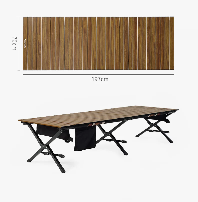 Naturehike XJC03 Outdoor-Klappbett, tragbar, stabil, schnell aufzubauen, Schlafliege, 140 kg Traglast, Picknick-, Reise- und Campingtischbett – Detail 16