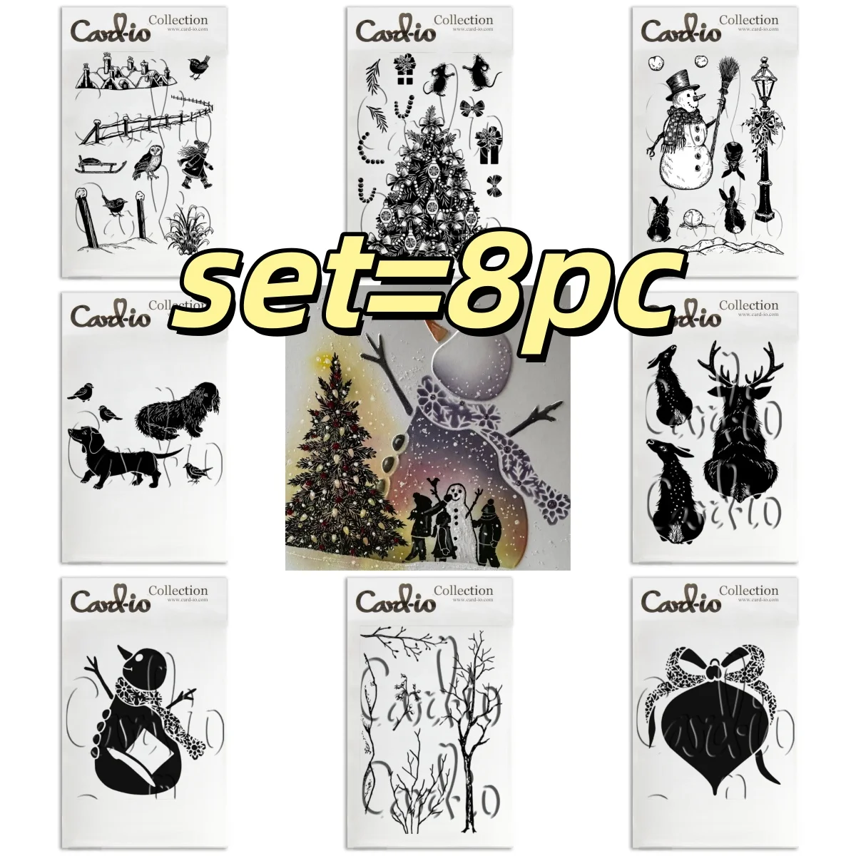 July 2026 New Christmas Joy Collection Snow Clear Stamps Stencil for DIY Making Card Scrapbook Embossed Paper Stamps Supplies image 3