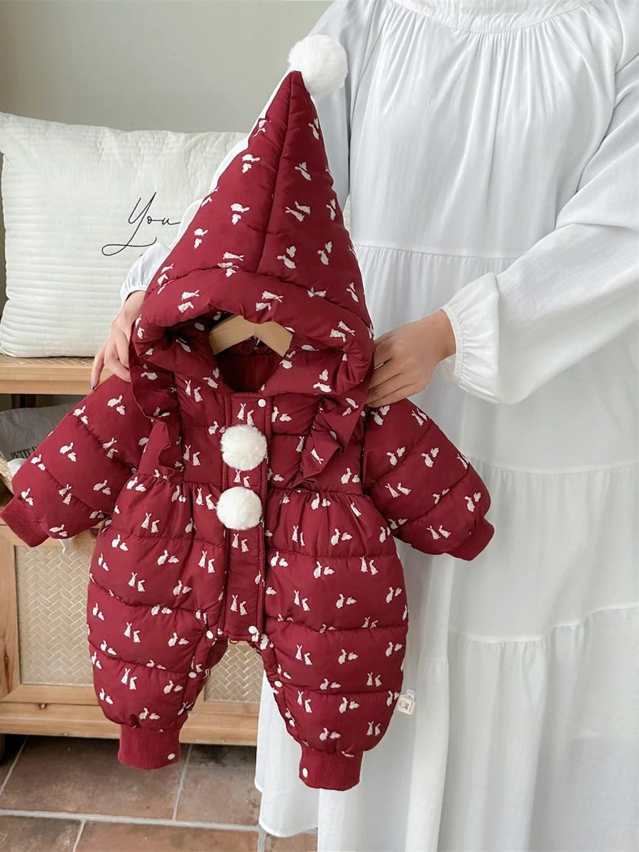 

Thiened Cotton Rer Suit for Baby Boys And Girls Winter Clothes Warm Plaid Print Baby Clothes Korean Sle Baby Outfits