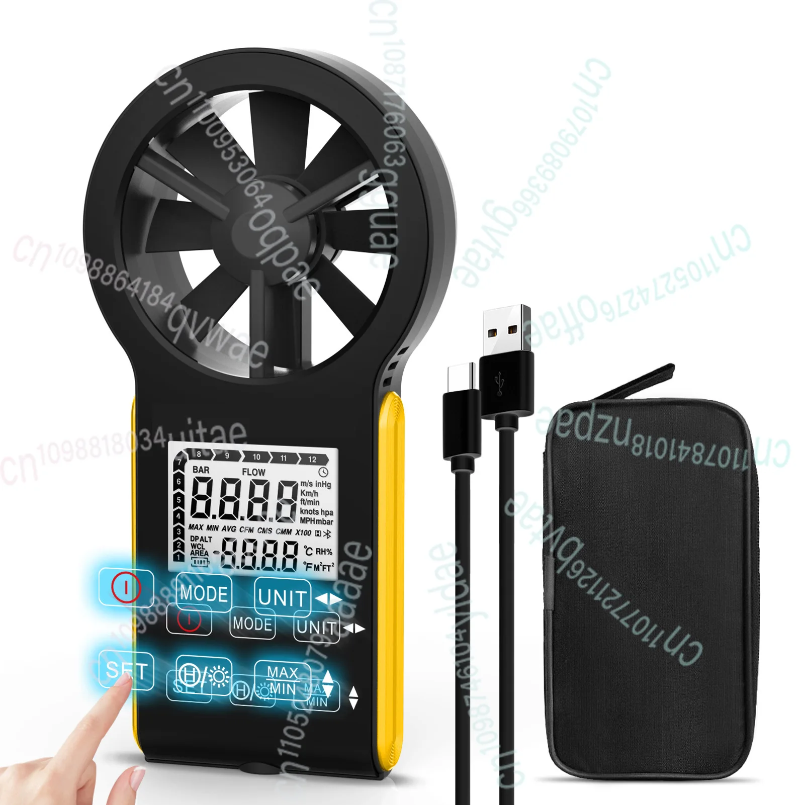 

Ручной анемометр, высокоточный прибор для измерения температуры ветра и объема воздуха