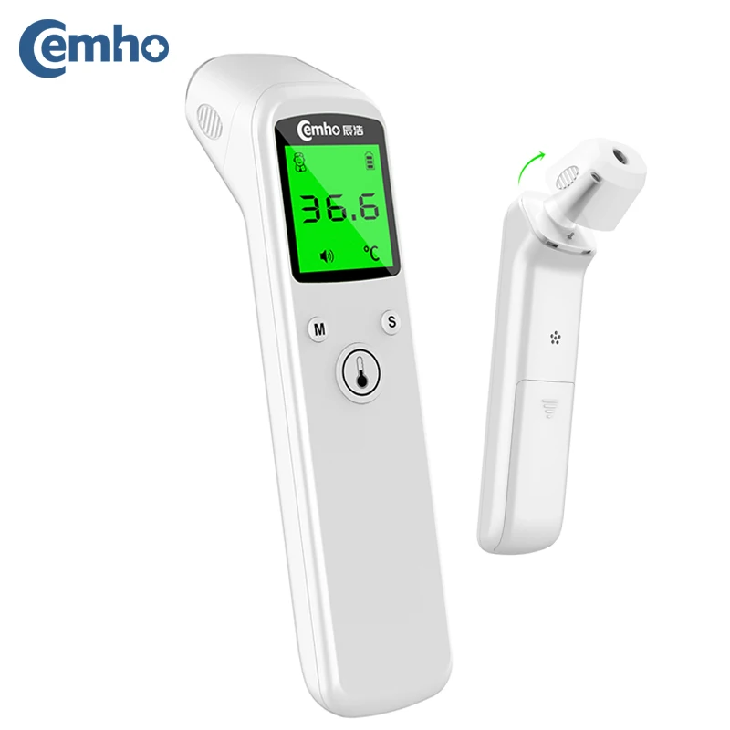 Forehead Thermometer 2-in-1 Ear, Large LED Digits，Forehead + Touchless for Babies, Toddlers, Adults.