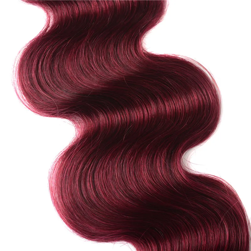 12A Grade 1/2/3PCS 99j Body Wave Human Hair Bundles 100g/PC Double Weft Hair Extensions Brazilian Virgin Hair Full End