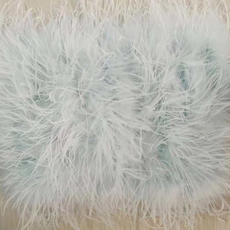 Neuestes Design, stilvolles 100 % Straußenhaar, Ärmellänge 55 cm, mehrfarbig, maßgeschneidert, für Mode, Club und Party, Bankett, vielseitig – Detail 32