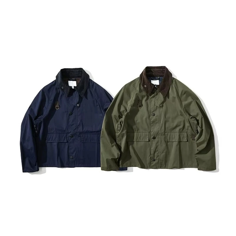 Embroidered Logo Pocket Decoration Pattern Digital Printed 2025 Designer Men's Plus Size Casual Jacket Autumn Oxford Fabric
