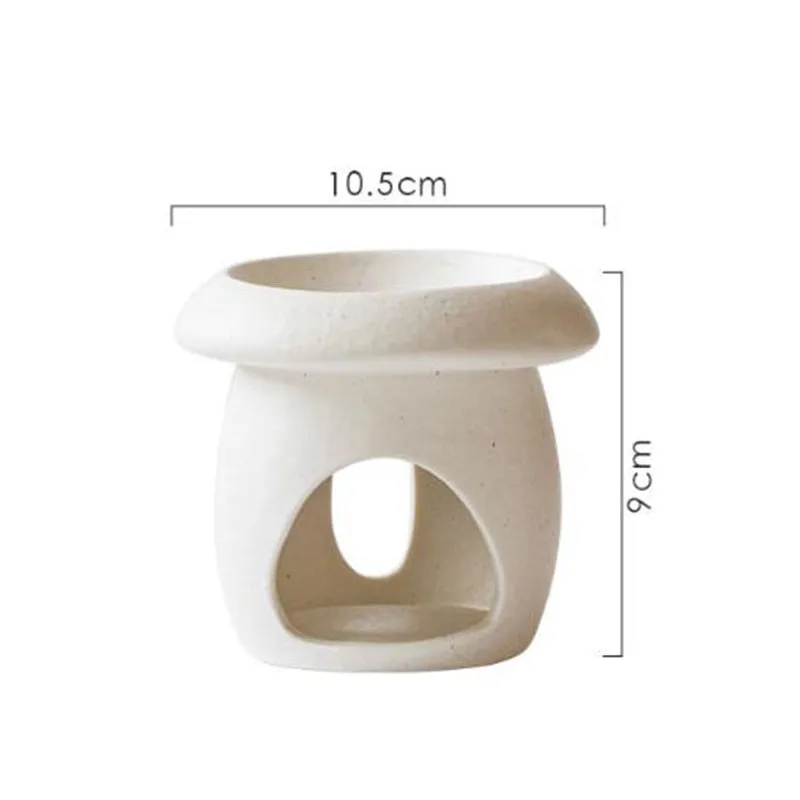 Creative Porcelain Mushroom Shape Essential Oil Burner Yoga Aromatherapy Burner Candle Holder Living Room Home Decor