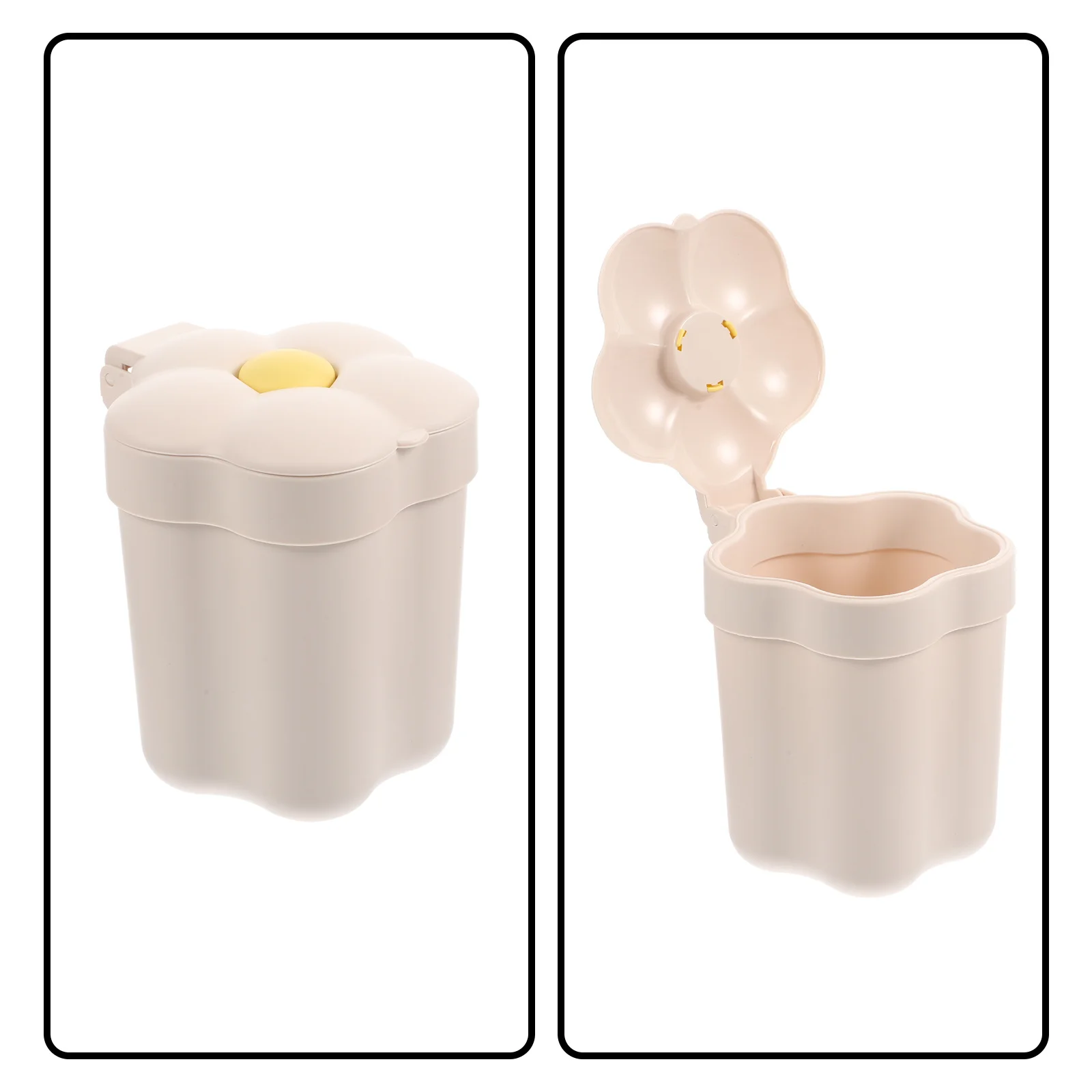 

Flower Shape Trash Can Mini Garbage Desk Desktop Bin Small Pail for Table Waste Basket