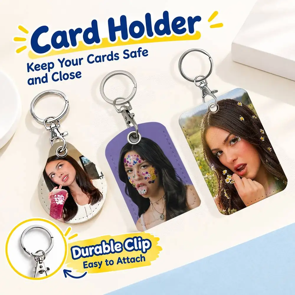 FOR Olivia Rodrigo You Seem Pretty Sad Card Holder Keychain Key Ring Door Lock Access Protective Case For Security Gift