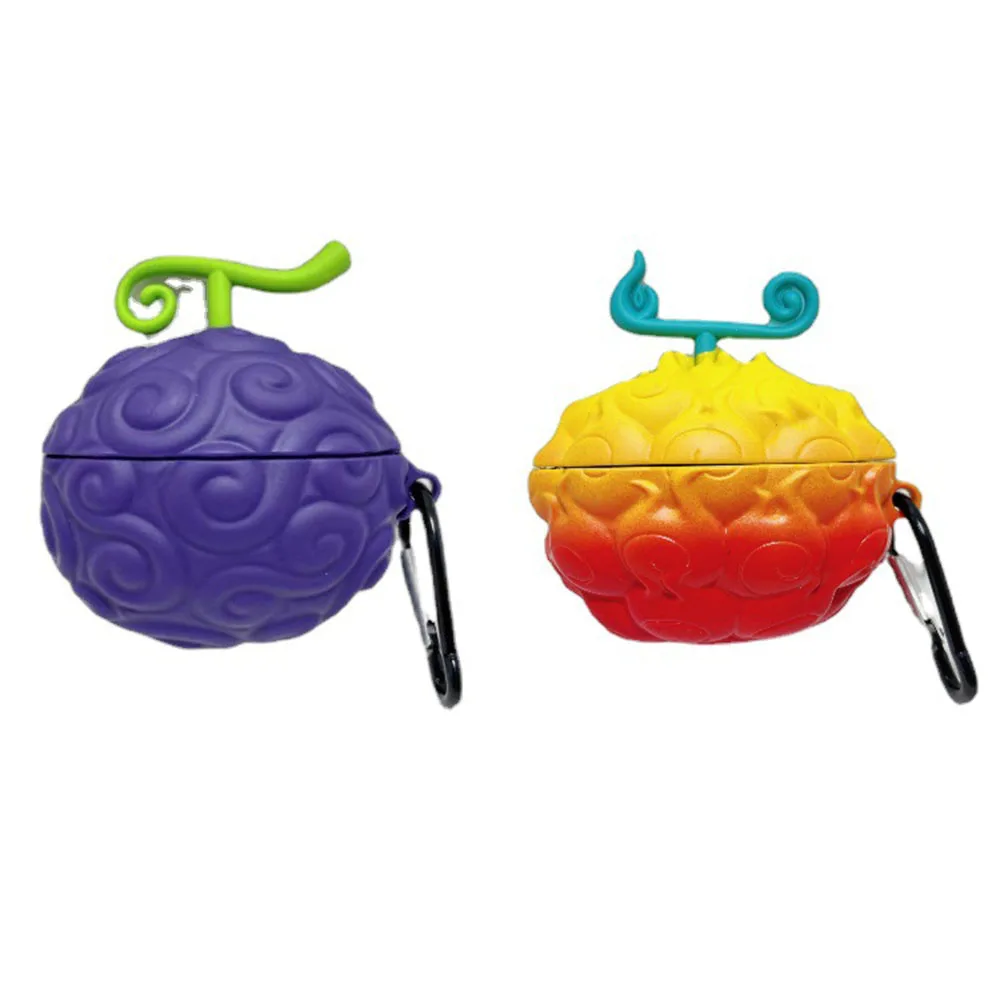One Piece Devil Fruit Earphone Case Airpods Pro/1/2/3 Harajuku Anime Funda Airpods Case Bluetooth Headset Protective Cover Toys