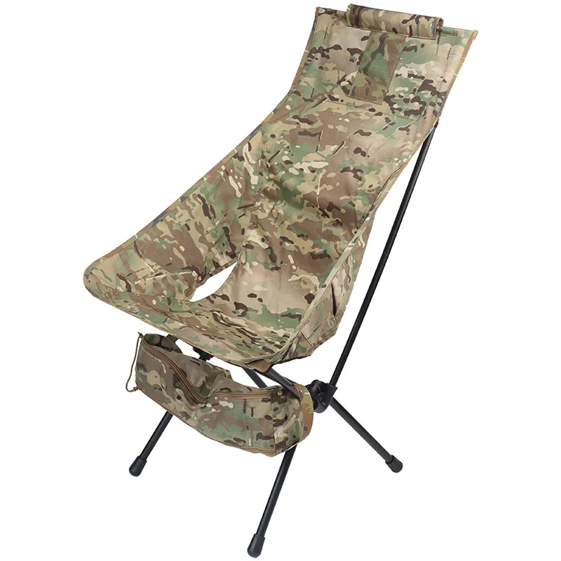 

2025 JinTeng Easy Installation Metal Outdoor Camping Foldable Tactical Portable Chair Camouflage Nylon Outdoor Camping Fishing