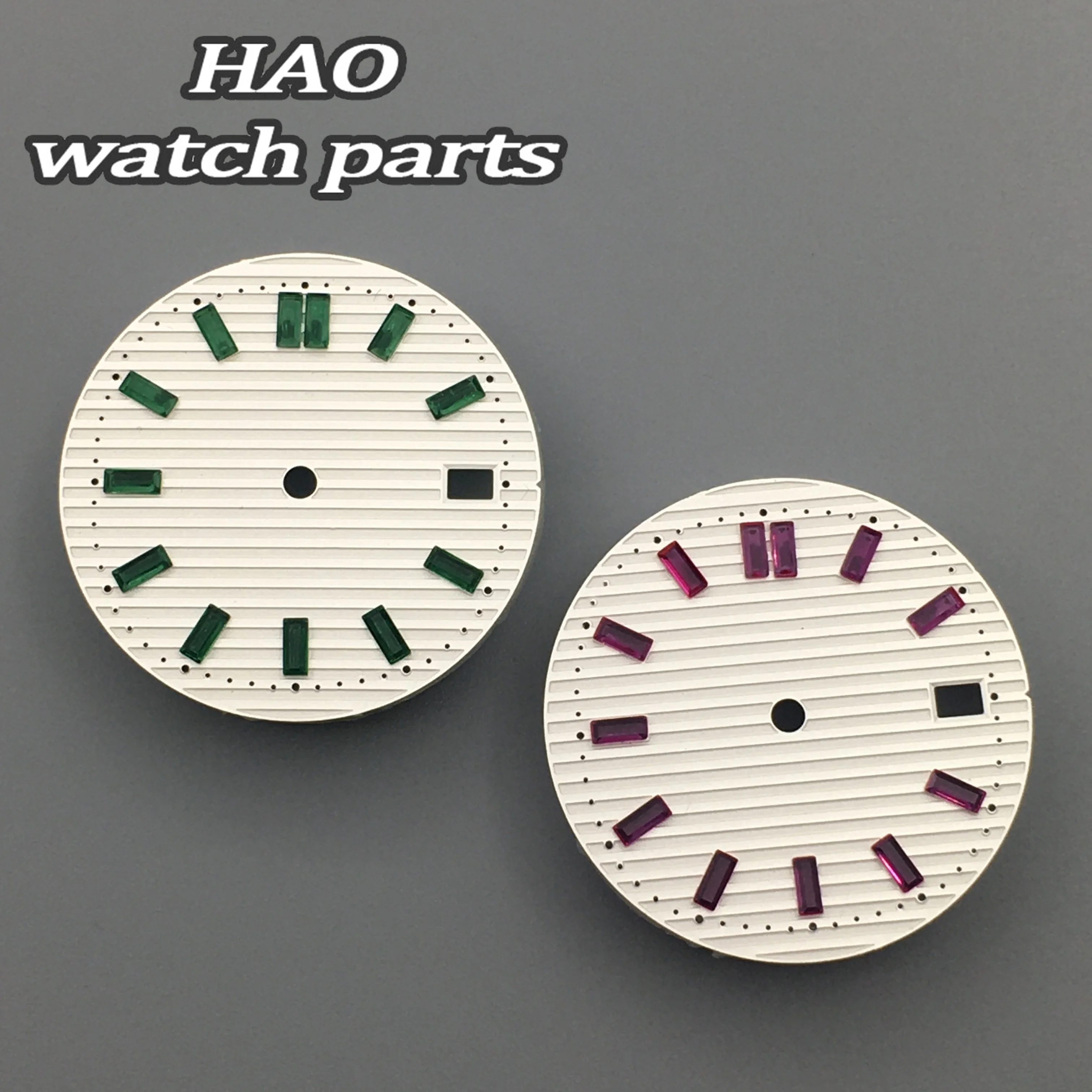 ساعة BLIGER29mm باللون الأبيض والأخضر والأسود تناسب حركة NH35 NH36 تناسب تاج الساعة 3 وتاج الساعة 3.8