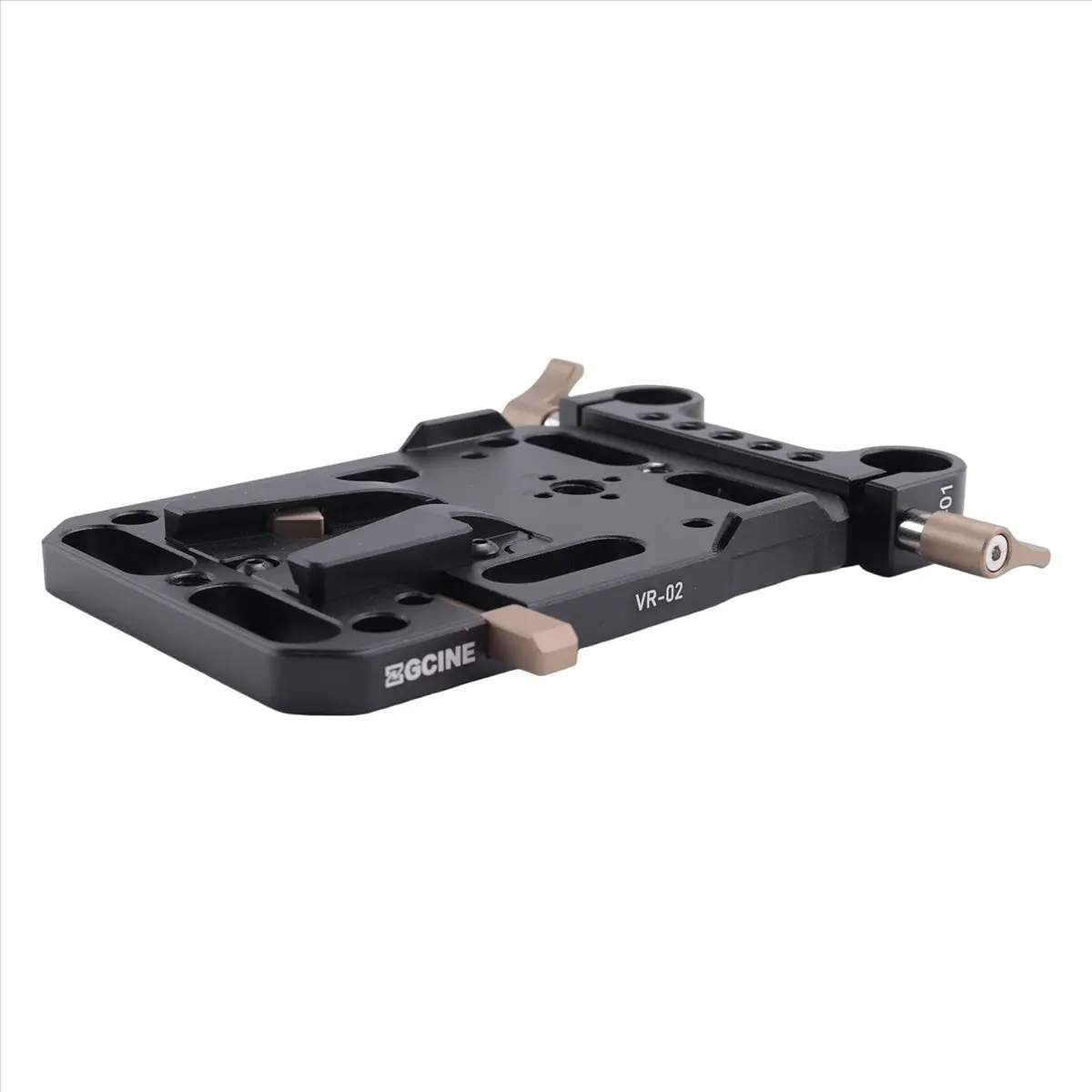 SCLS VR V Mount Battery Adapter Plate Supply Splitter with 15mm Rod Clamp with Automatic Lock Protection for DSLR Camera